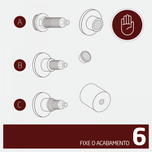 Instrução para fixação do acabamento do novo reparo.