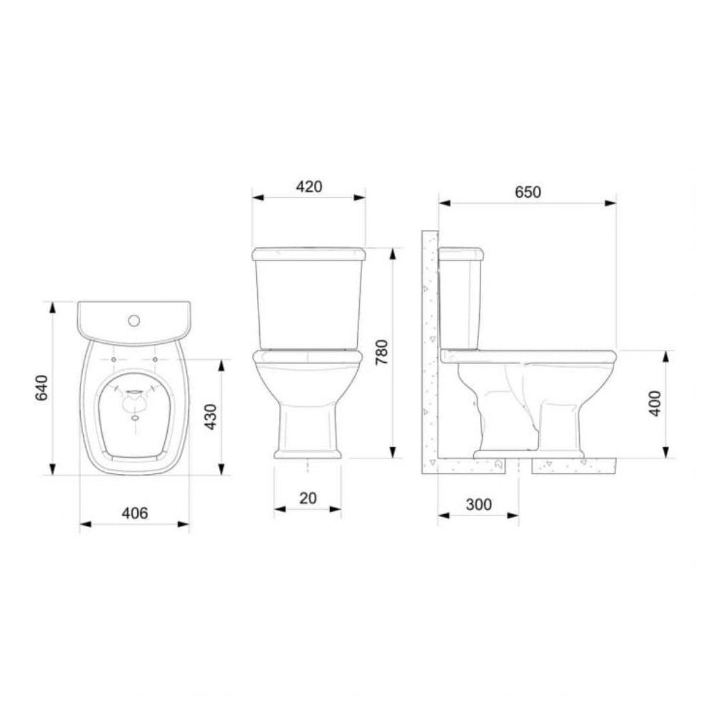 Kit Vaso Sanitário Com Caixa Acoplada Fit Plus Branco Celite 